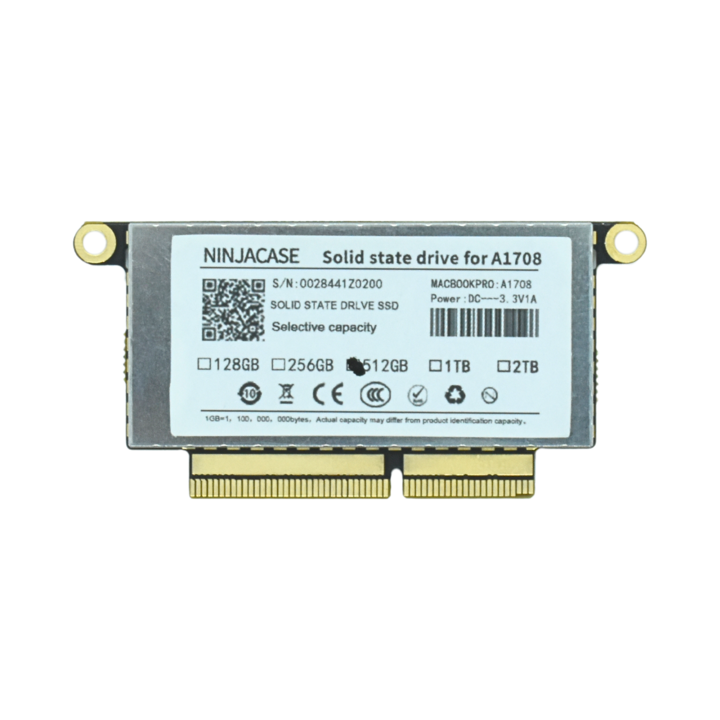 SSD512GB-A1708 SSD 512GB PCIe-Based Flash para MacBook Pro 13" non-Touch Bar (2016 - 2017)