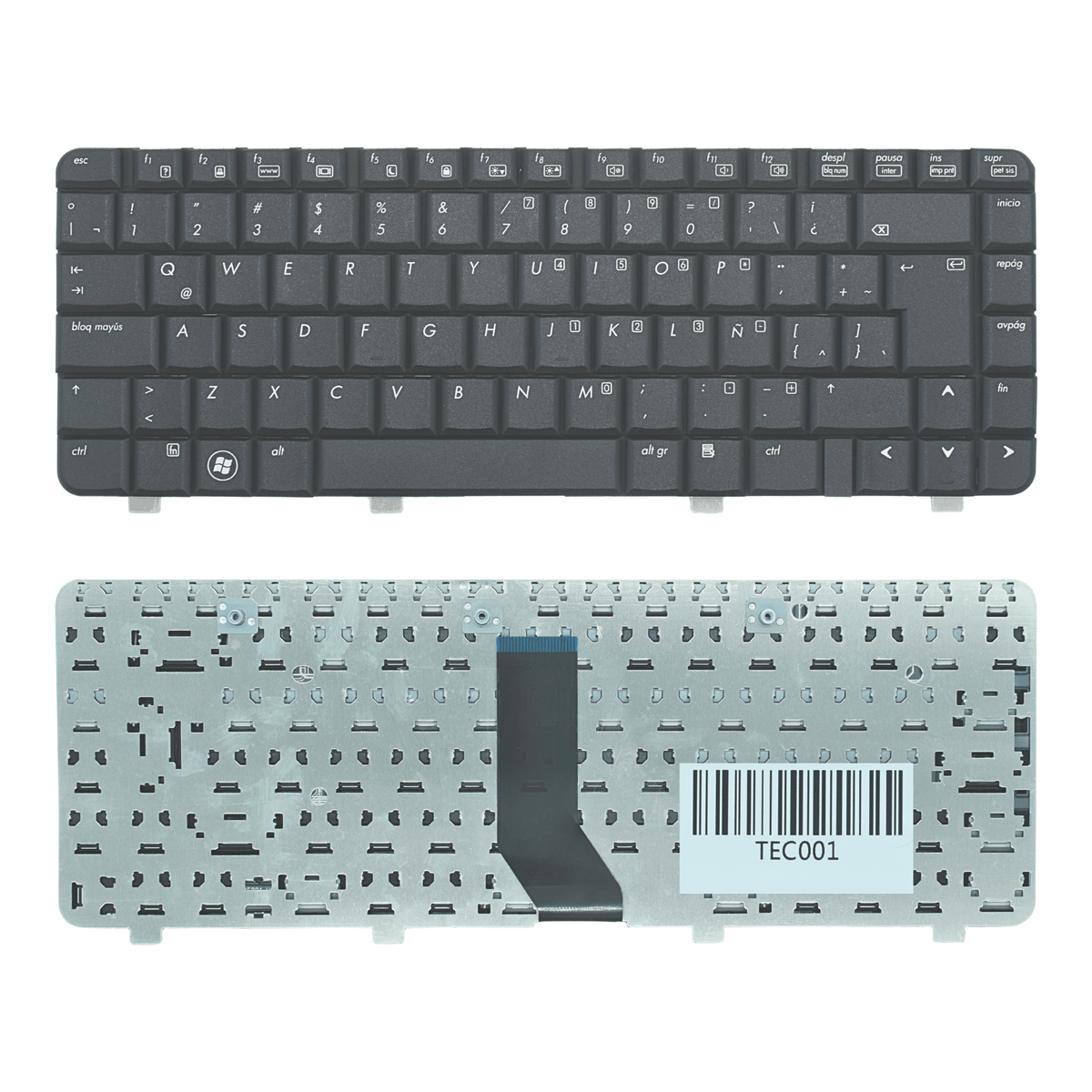 TEC001 Teclado color Negro (SP) para HP Pavilion Dv2000, Pavilion Dv2400, Presario V3000 - Tecnología AltérCo