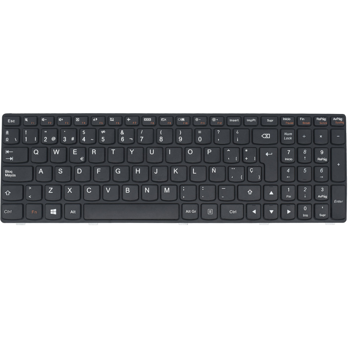 TEC002 Teclado color Negro (SP) para LENOVO G500 G505 G500A G510 G700 G700A G710 G710A (CON MARCO) - Tecnología AltérCo