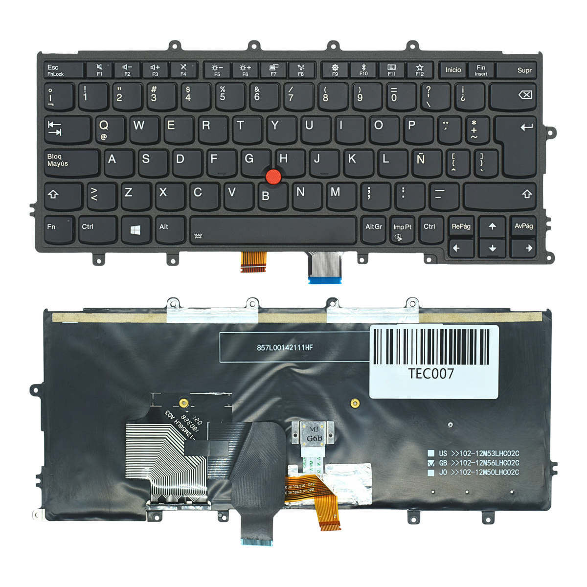 TEC007 Teclado color Negro (SP) para Lenovo Thinkpad X230S X240 X240S X240I X250 X260 04X0177 0C43982 04X0215 *Backlight - Tecnología AltérCo