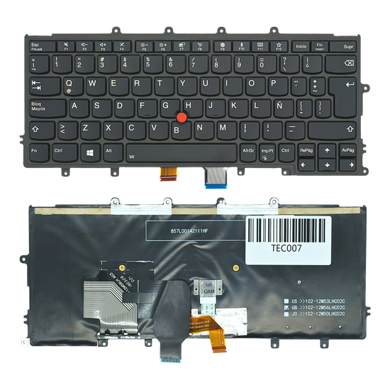 TEC007 Teclado color Negro (SP) para Lenovo Thinkpad X230S X240 X240S X240I X250 X260 04X0177 0C43982 04X0215 *Backlight