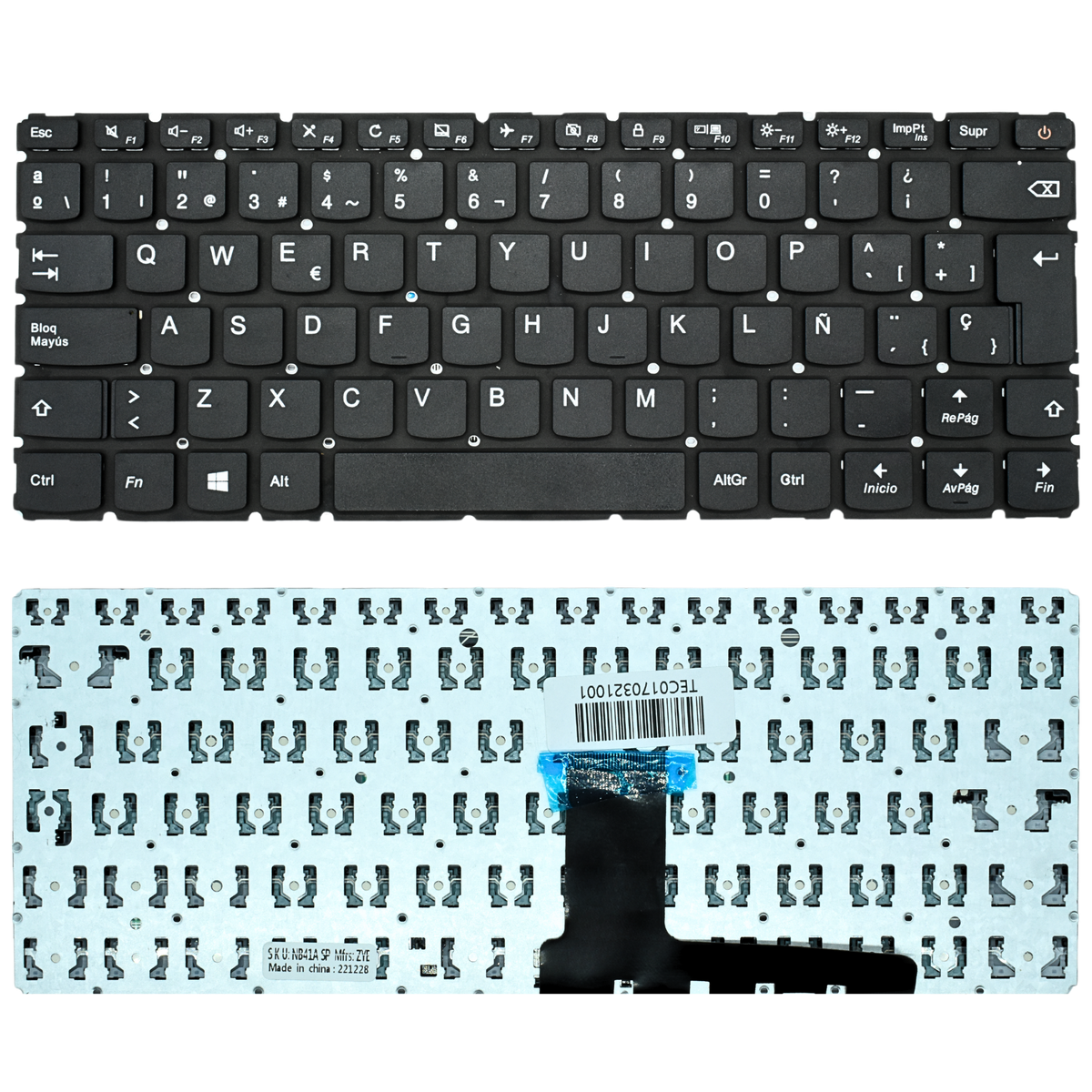 TEC017 Teclado color Negro (SP) para Lenovo Ideapad 110-14IBR 110-14AST 110-14ISK - Tecnología AltérCo