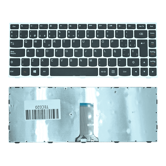TEC020 Teclado color Negro (SP) para Lenovo IdeaPad 300-14IBR 300-14ISK 305-14IBD G40-30 G40-45 G40-70 G40-80 G41-35 (SILVER FRAME)