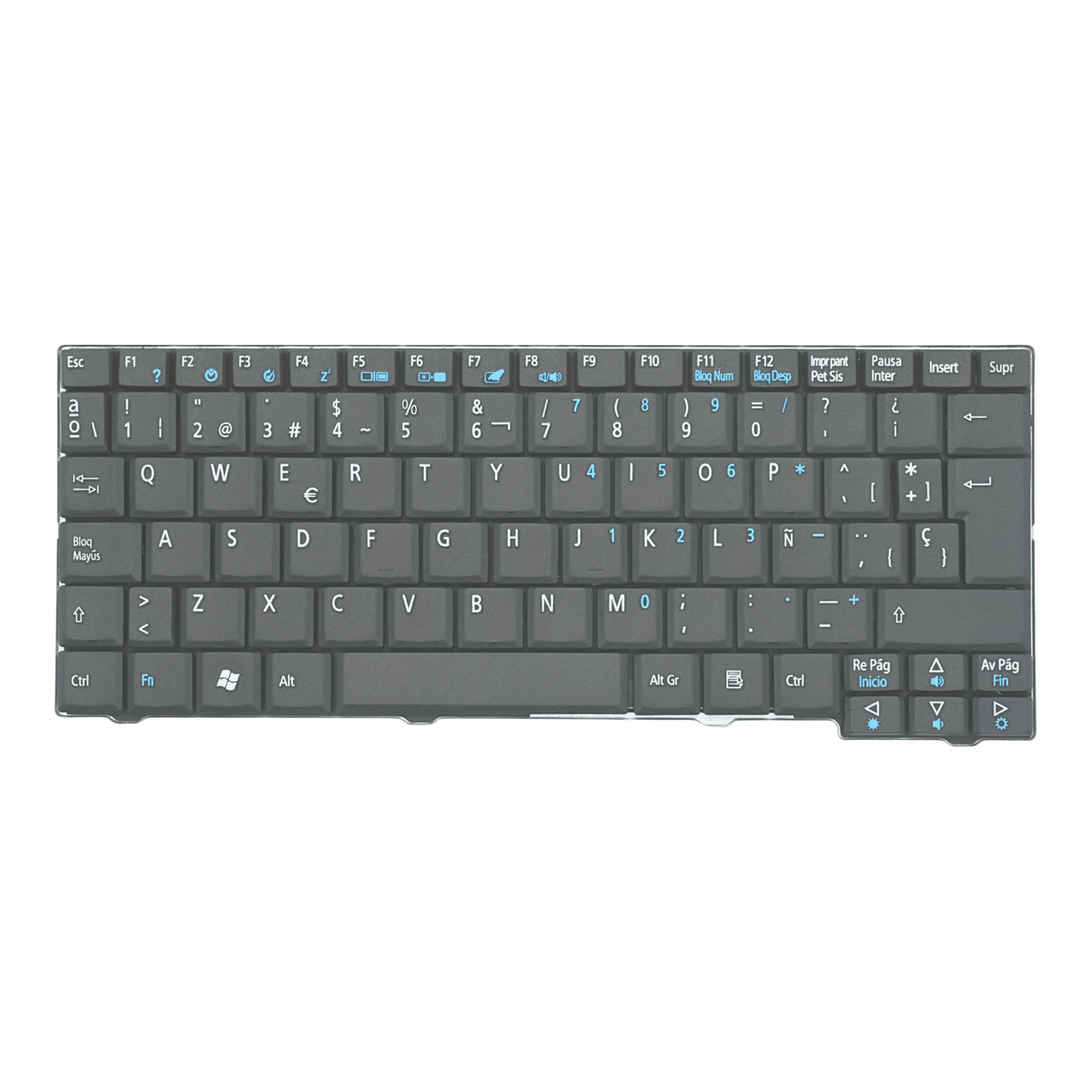 TEC032 Teclado color Negro (SP) para ACER Aspire one D150, Aspire one D250 - Tecnología AltérCo