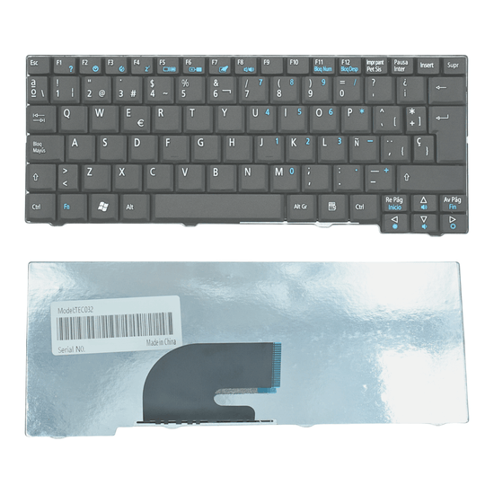 TEC032 Teclado color Negro (SP) para ACER Aspire one D150, Aspire one D250