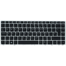 TEC039 Teclado color Negro (SP) para Hp Elitebook Folio 9470m Ultra Book 9480m con Marco Plata (Silver Frame)