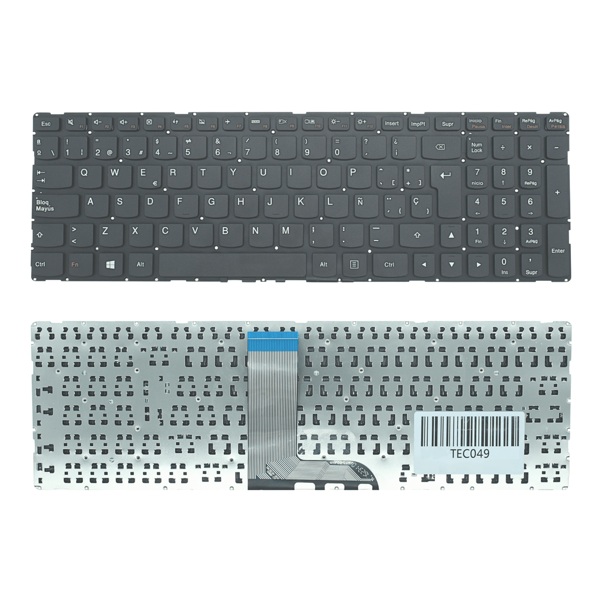 TEC049 Teclado color Negro (SP) para Lenovo 700-15 700-15ISK (Sin Marco)