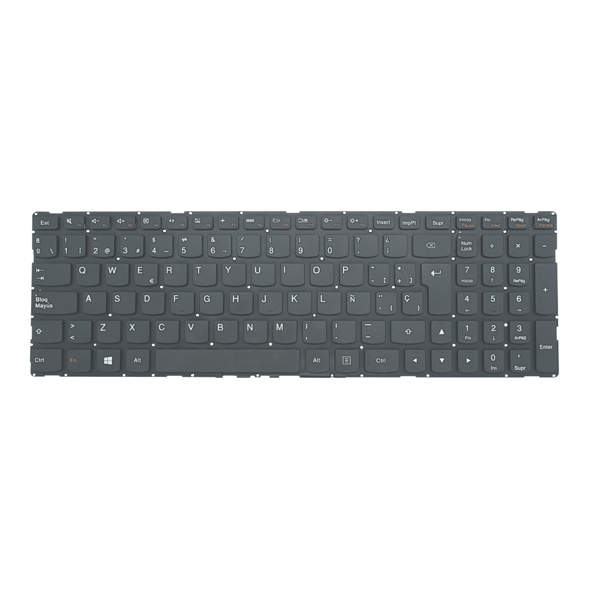 TEC049 Teclado color Negro (SP) para Lenovo 700-15 700-15ISK (Sin Marco)