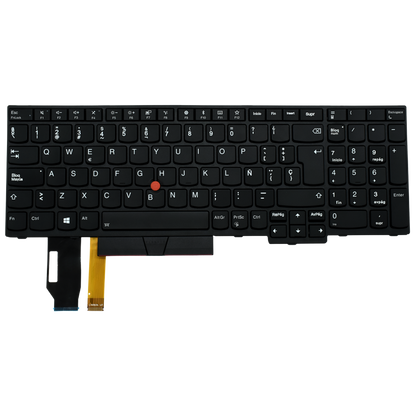 TEC061 Teclado color Negro (SP) para Lenovo Thinkpad E580 E585 L580 T590 E590 E595 (Silver Frame) Backlight - Tecnología AltérCo