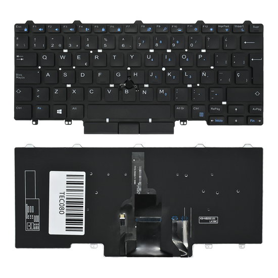 TEC080 Teclado color Negro (SP) para Dell Latitude E5450 E5470 E7450 E7470 E7480 (Backlight)