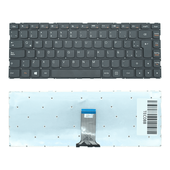 TEC088 Teclado color Negro (SP) para Lenovo IdeaPad yoga 500-14IBD 500-14IHW 500-14ACL 500-14ACZ
