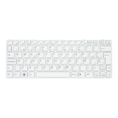 TEC089 Teclado color Blanco (SP) para Sony Sve11 Series Sve1112 (Marco Rosa)
