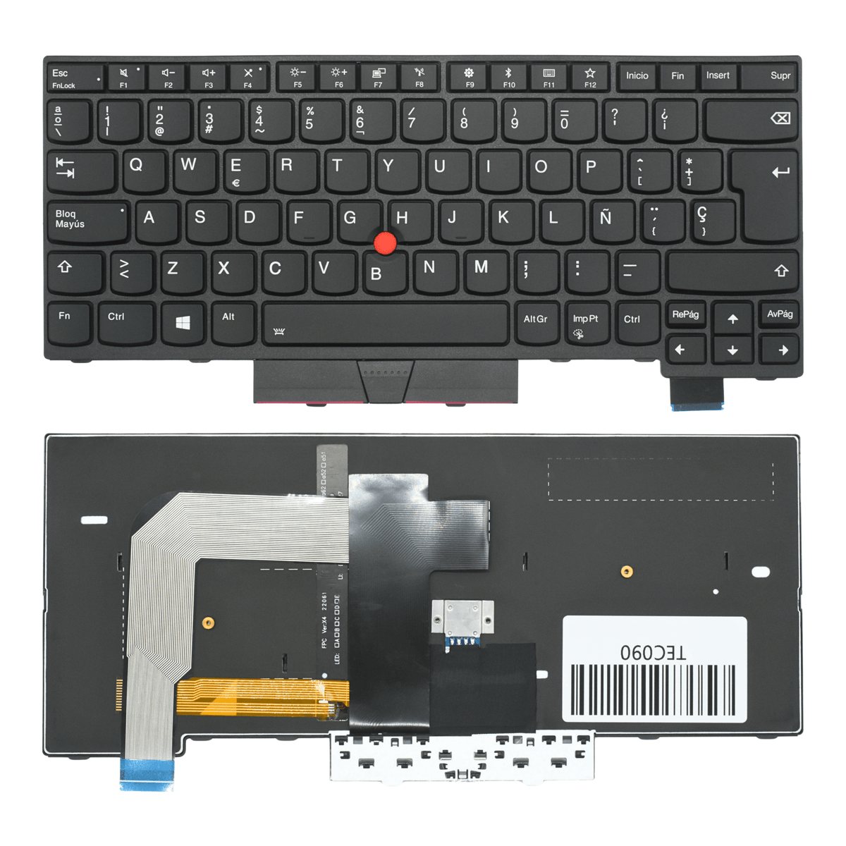 TEC090 Teclado color Negro (SP) para Lenovo Thinkpad T470 T480 A475 A485 (Backlight) - Tecnología AltérCo