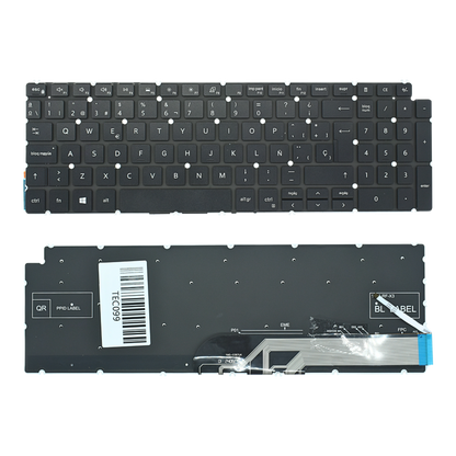 TEC099 Teclado color Negro (SP) (Backlight / Sin Marco) para Dell Inspiron 15 7590 5584 5590 5593 5594 5598 YHXY1 - Tecnología AltérCo