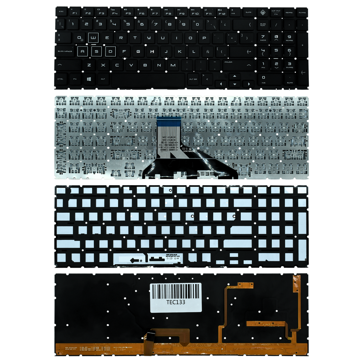 TEC133 Teclado color Negro (SP) para HP OMEN 15-DC 15-DH 15T-DC 17-CB 15-DC0153TX BACKLIGHT - Tecnología AltérCo