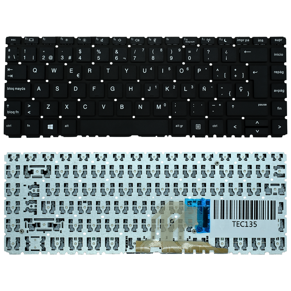 TEC135 Teclado color Negro (SP) para HP ProBook 440 G6 445 G6 (No backlight) - Tecnología AltérCo