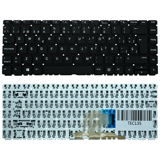 TEC135 Teclado color Negro (SP) para HP ProBook 440 G6 445 G6 (No backlight)
