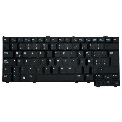 TEC137 Teclado color Negro (SP) para Dell Latitude 14 7000 E7440 E7240 E7420 Backlight / Sin Point Stick