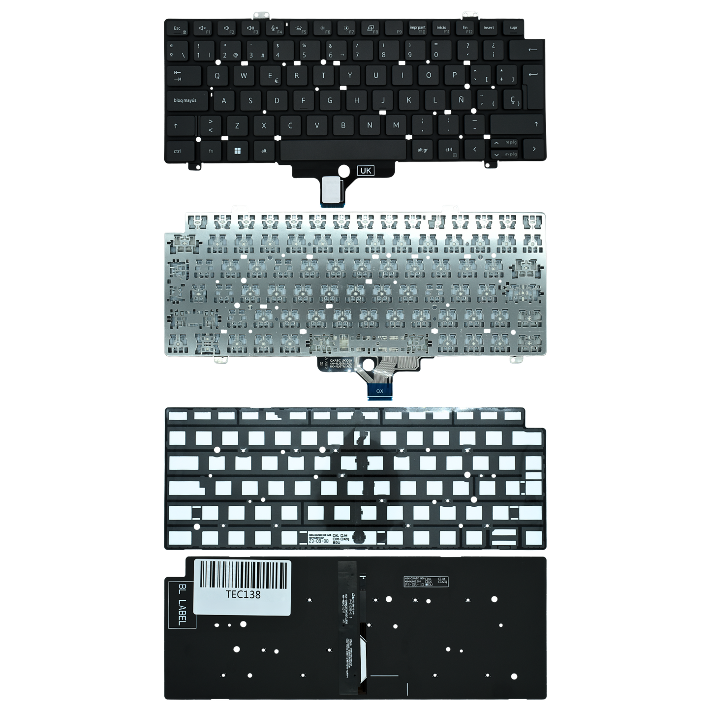 TEC138 Teclado color Negro (SP) para Dell Latitude 5420 5421 5430 5431 5440 7420 7430 7520 7530 Backlight - Tecnología AltérCo