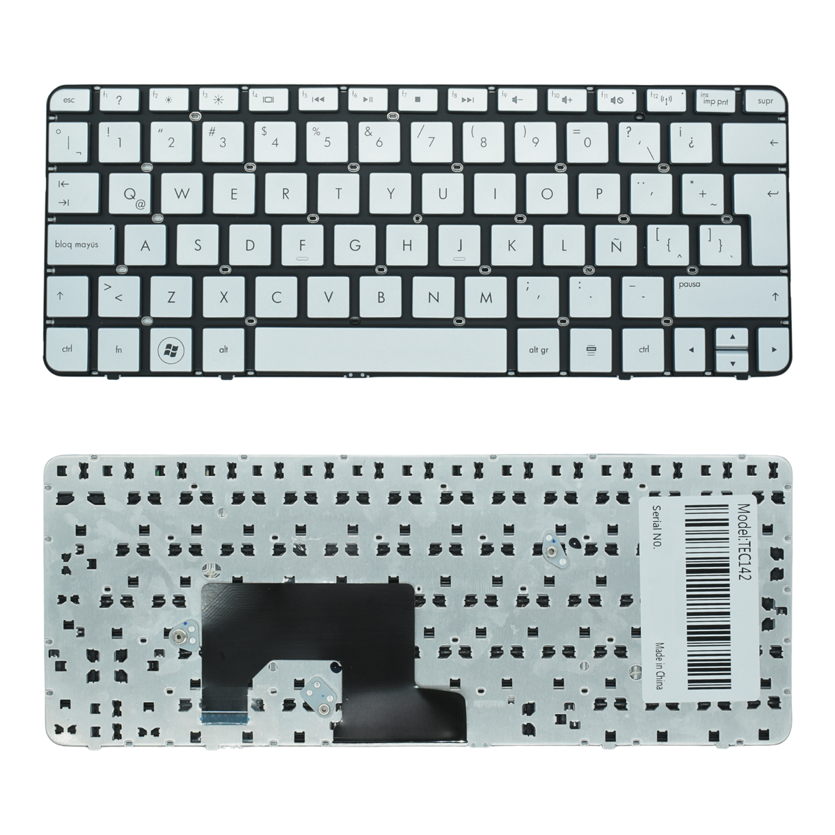 TEC142 Teclado color Plata (SP) para HP mini 210-2000 (with frame) - Tecnología AltérCo
