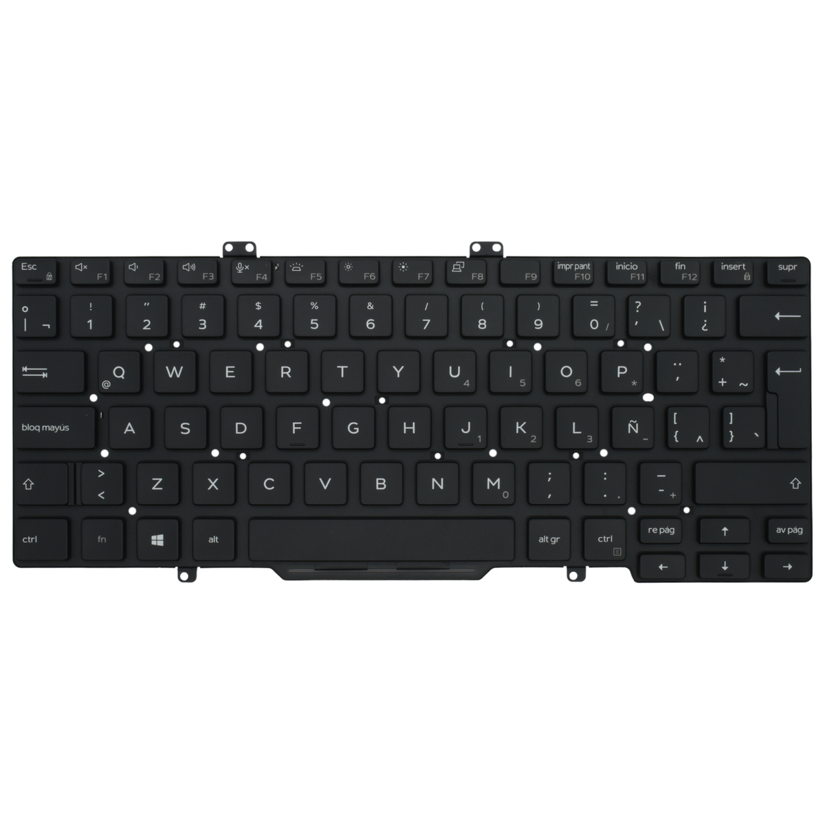 TEC145 Teclado color Negro (SP) para DELL Latitude 7400 5400 7410 L3400 3400 (Sin Backlight) - Tecnología AltérCo