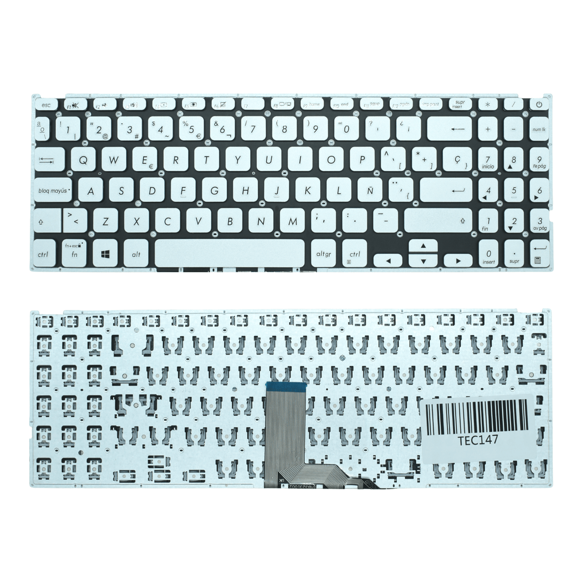 TEC147 Teclado color Blanco (SP) para Asus F512j X512 X512d X512ad X512fa X512j