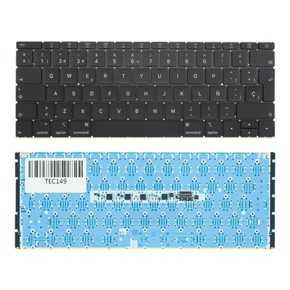 TEC149 Teclado color Negro (SP) para APPLE MacBook Retina 12" A1534 2015 MF855 MF865 MJY32 MK4M2