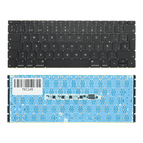TEC149 Teclado color Negro (SP) para APPLE MacBook Retina 12" A1534 2015 MF855 MF865 MJY32 MK4M2