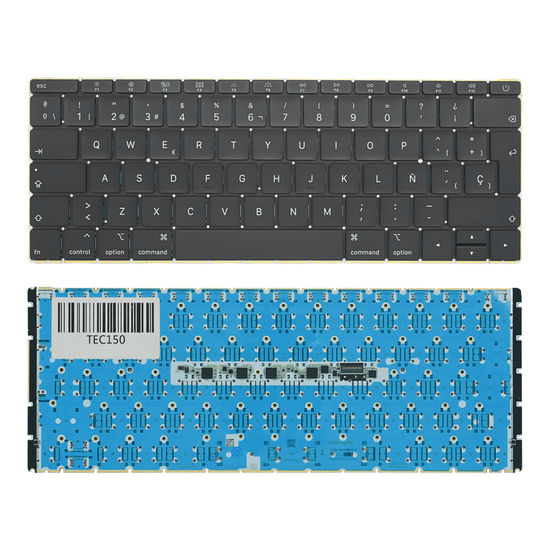 TEC150 Teclado color Negro (SP) para APPLE MacBook 12" Retina Early 2016-Mid 2017 A1534