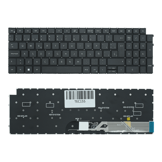 TEC155 Teclado color NEGRO (SP) para Dell Inspiron 15 3510 3511 3515 Vostro 15 3510 3515 3520 3525 Latitude 15 3520