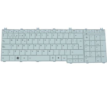 TEC168 Teclado color Blanco (SP) para TOSHIBA Satellite C655, Satellite C655D, Satellite C650