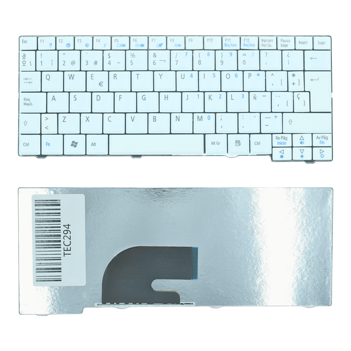 TEC294 Teclado color Blanco (SP) para ACER Aspire ONE ZG5 - Tecnología AltérCo
