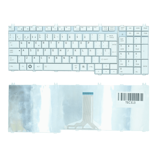 TEC313 Teclado color Plata (SP) para TOSHIBA Satellite L500, Satellite L355, Satellite L350