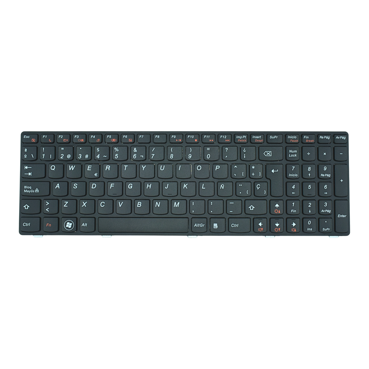 TEC395 TECLADOS color Negro (SP) para Lenovo B570 V570 V575 Z570 with frame - Tecnología AltérCo