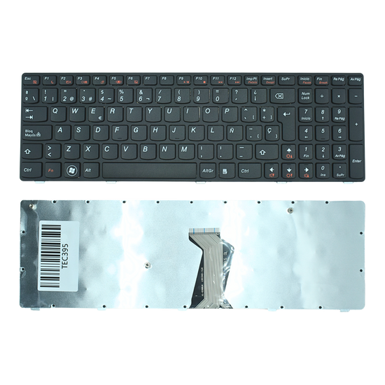 TEC395 TECLADOS color Negro (SP) para Lenovo B570 V570 V575 Z570 with frame