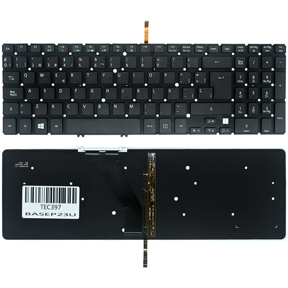 TEC397 Teclado color Negro (SP) para Acer V5-571 (Con Backlight) - Tecnología AltérCo