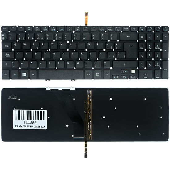 TEC397 Teclado color Negro (SP) para Acer V5-571 (Con Backlight)