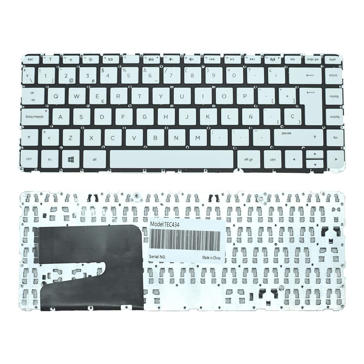 TEC434 Teclado color Blanco (SP) para Hp Pavilion 14-n 14n 14 N 14-n005la N007la N009la - Tecnología AltérCo