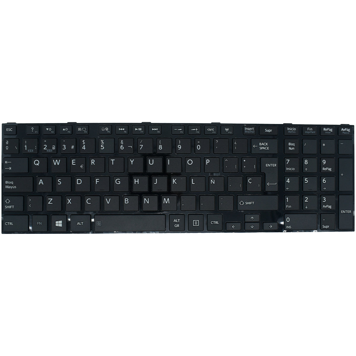 TEC484 Teclado color Negro (SP) para Toshiba Toshiba Satellite S50 S50d S50dt-a S50d-a S55 L50 - Tecnología AltérCo