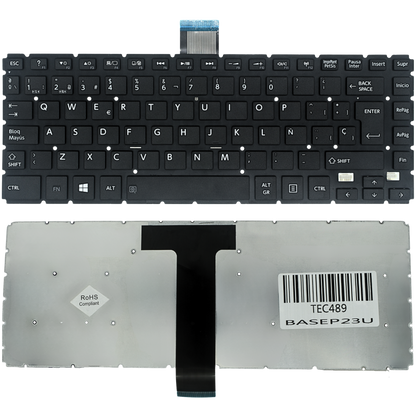 TEC489 Teclado color Negro (SP) para Toshiba L40-B L40D-B *ENTER GRANDE