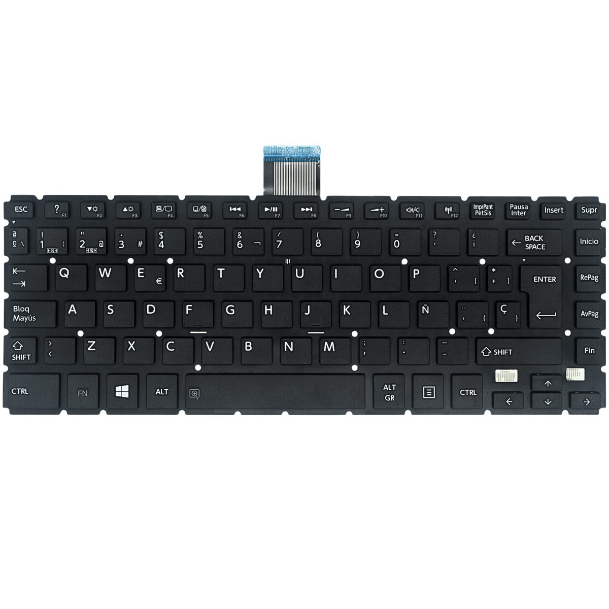 TEC489 Teclado color Negro (SP) para Toshiba L40-B L40D-B *ENTER GRANDE