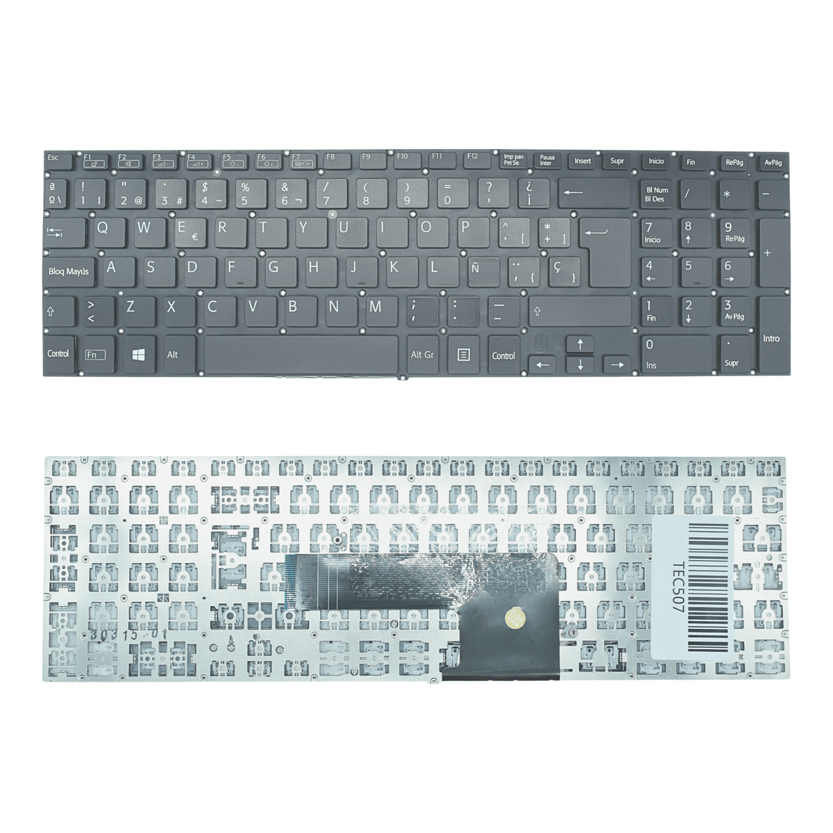 TEC507 Teclado color Negro (SP) para Sony Vaio Fit SVF15, SVF15A, SVF15E, SVF153, SVF152, Series - Tecnología AltérCo