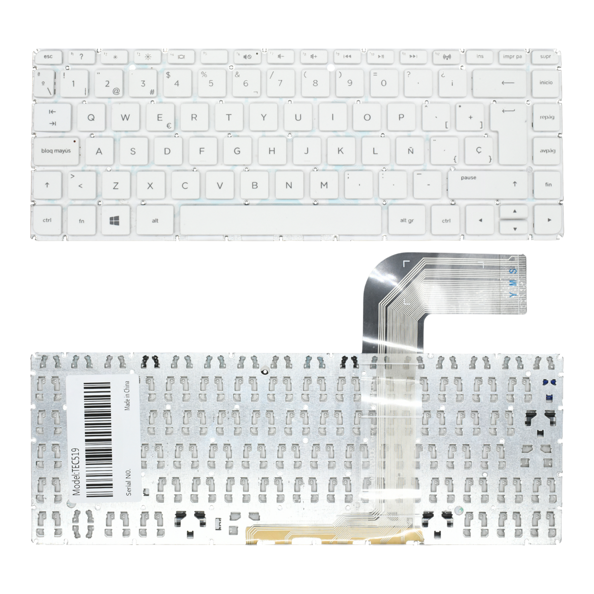 TEC519 Teclado color Blanco (SP) para HP 14-V 14-v000 14-v100 14-v200 14-v002la Series - Tecnología AltérCo