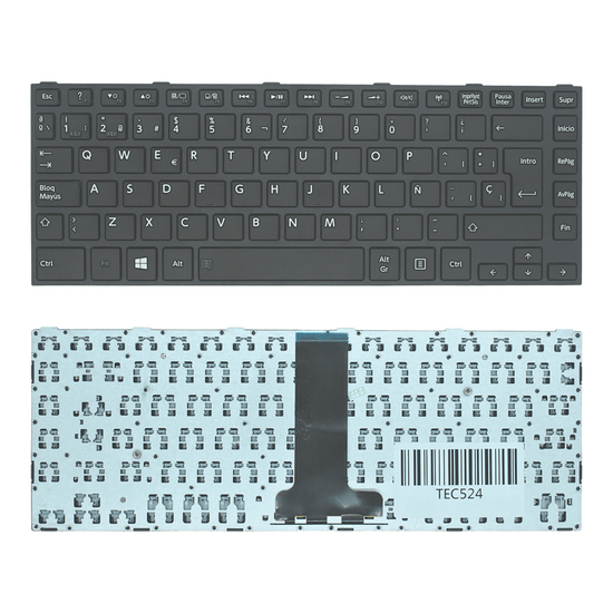 TEC524 Teclado color Negro (SP) para Toshiba C40-B C40D-B C40T-B