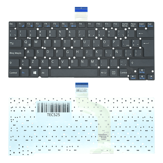 TEC525 Teclado color Negro (SP) para Sony Vaio SVT14, T13, SVT13, T14