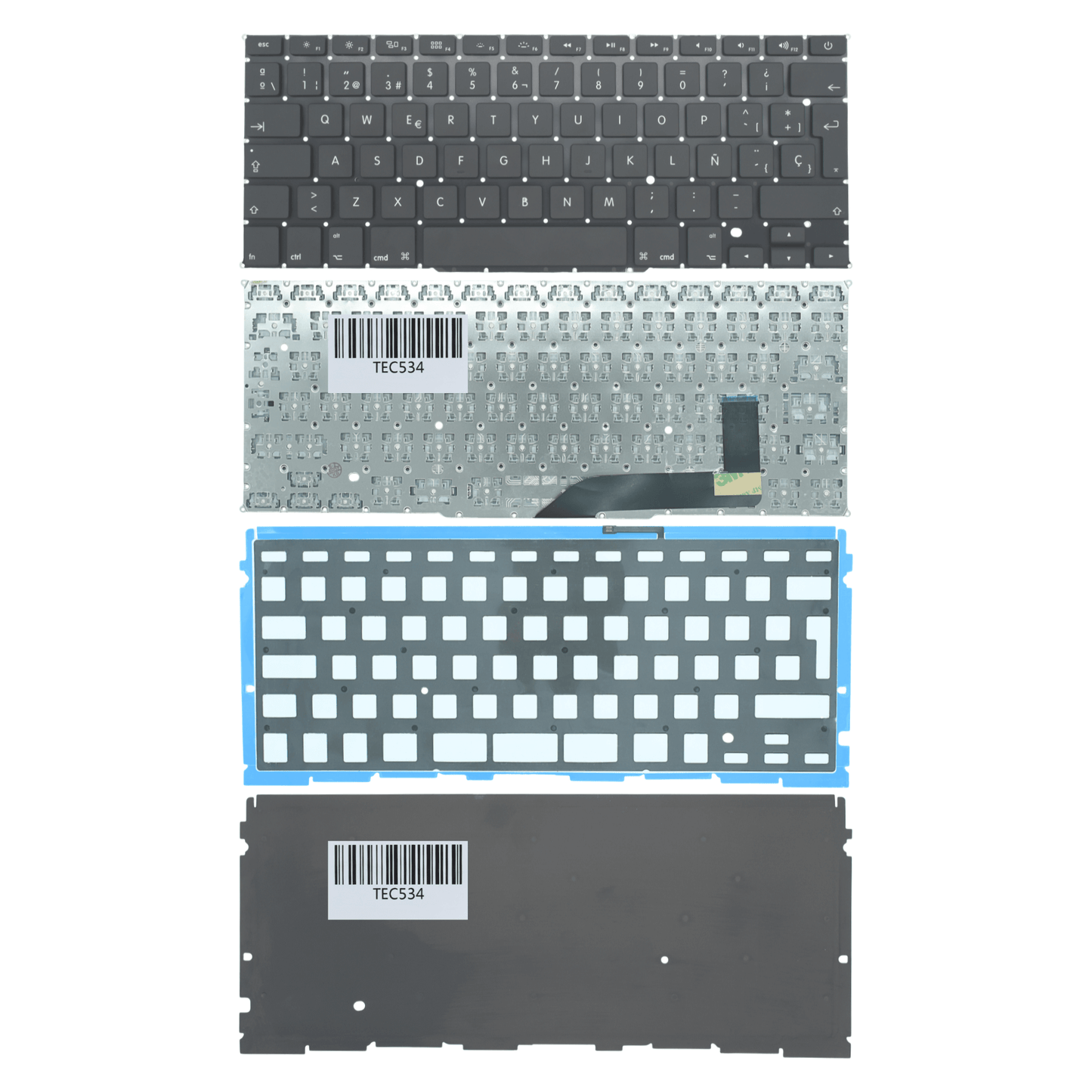 TEC534 Teclado color Negro (SP) para Apple Macbook Pro 15 Retina A1398 (2012) Con BACKLIGHT" - Tecnología AltérCo