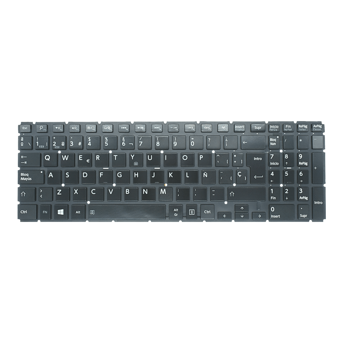 TEC549B Teclado color Negro (SP) para Toshiba L50-B L50D-B L55-B L55D-B *Backlight