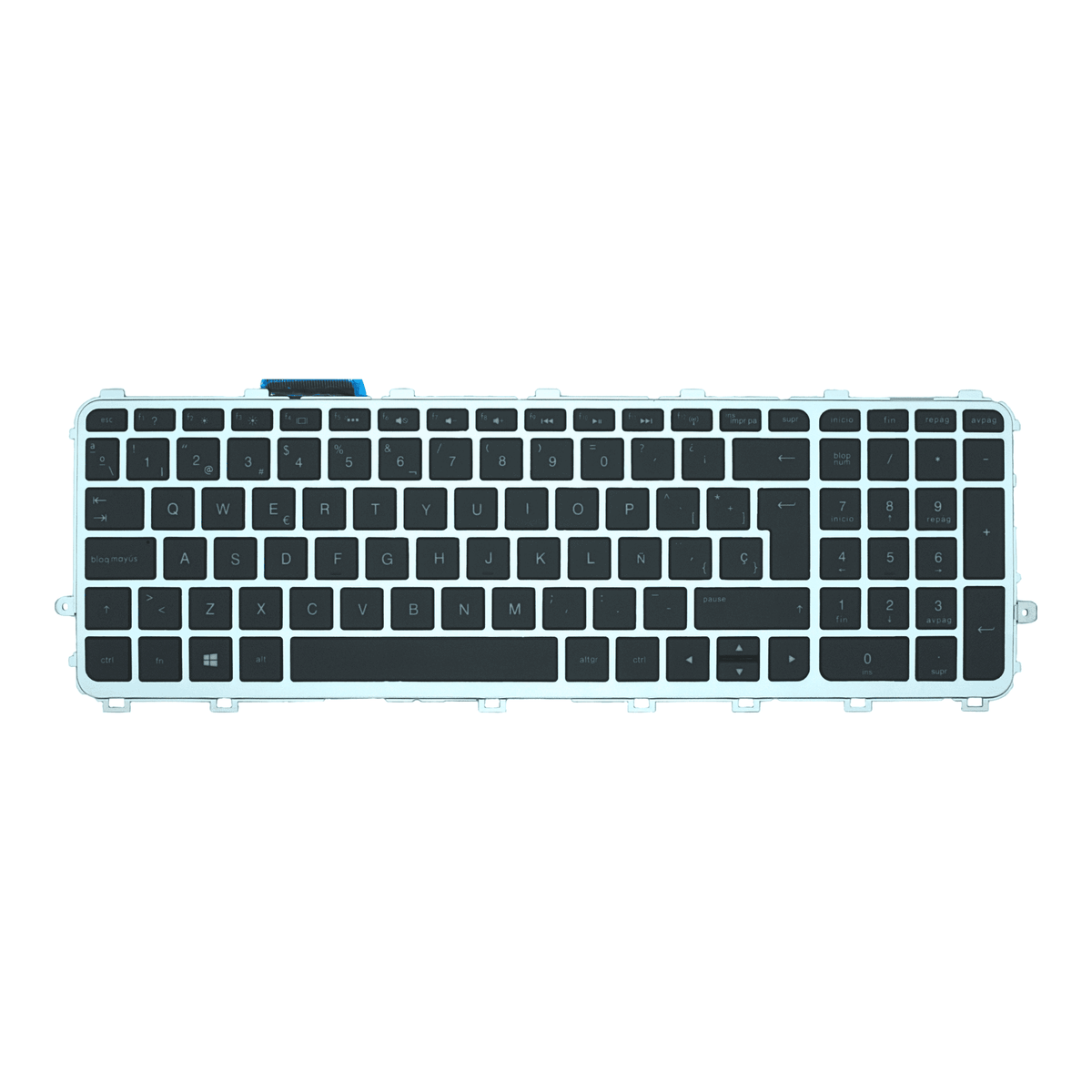 TEC562 Teclado color Plata (SP) para HP ENVY 15J-000 15ZJ-100 17J-000 M6 M6-n M6-n010dx M6-n012 - Tecnología AltérCo