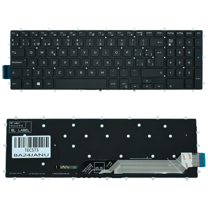 TEC573 Teclado color NEGRO (SP) para Dell Inspiron 15 Gaming 15-7566 15 5567 5565 17 7000 Series 17-7778 17-7779 BACKLIGHT (SIN MARCO) - Tecnología AltérCo