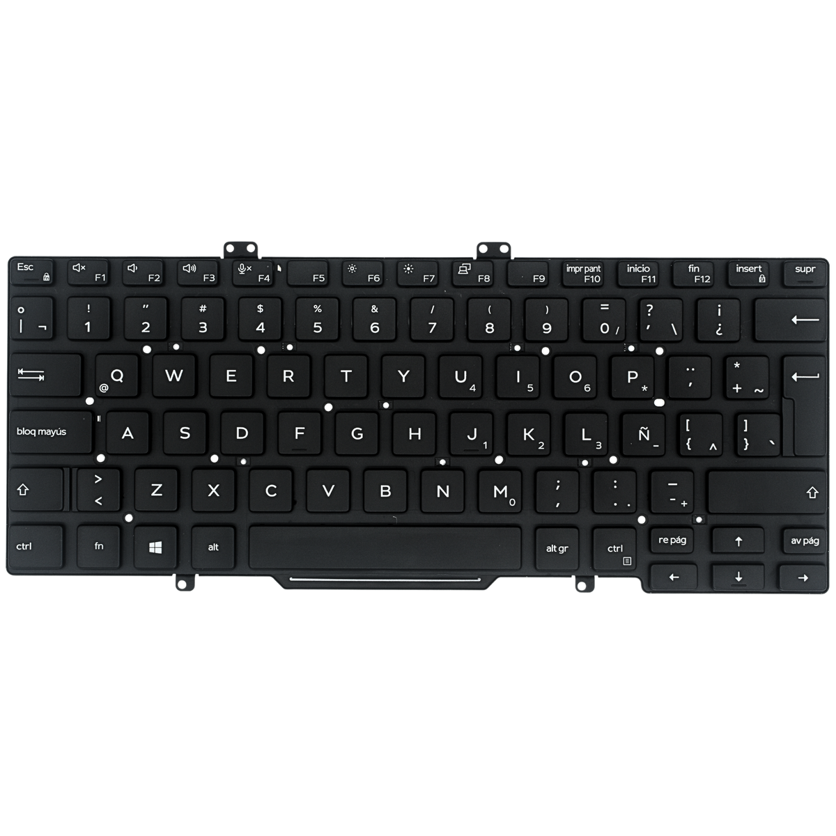 TEC574 Teclado color NEGRO (SP) para DELL Latitude 7400 5400 7410 L3400 3400 SIN BACKLIGHT - Tecnología AltérCo